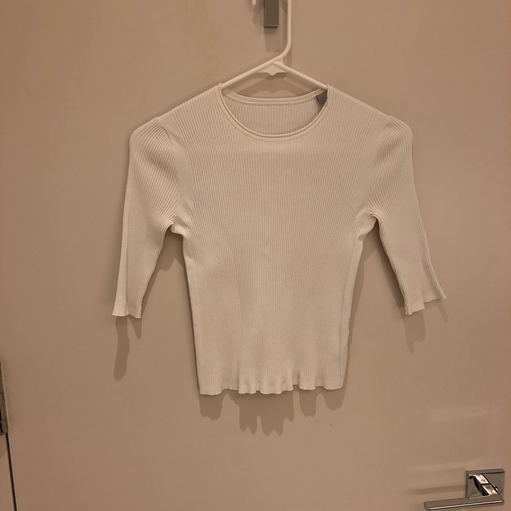 Vince white stretch top